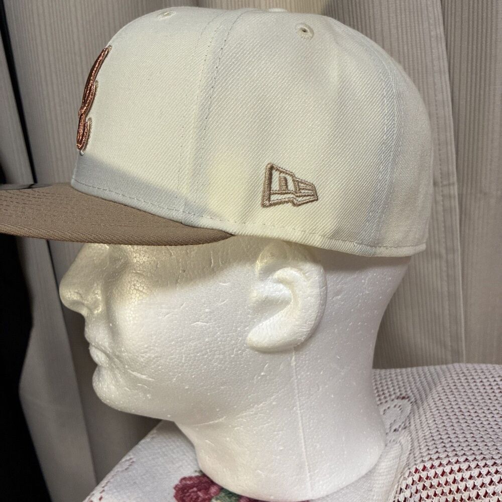 Atlanta Braves New Era Chrome  59FIFTY Fitted Embroidered Logo Hat Sz 7.5 New - Picture 4 of 9